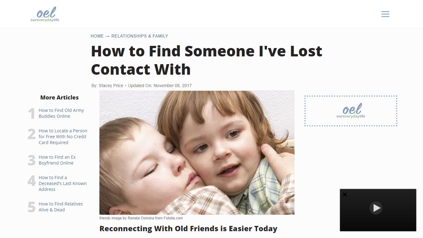 How to Find Someone I've Lost Contact With | Our Everyday Life